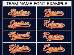 Navy Orange-White Classic Hockey Jersey 3