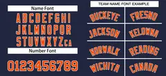 Navy Orange-White Classic Style Authentic Baseball Jersey 3