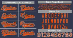 Navy Orange-White Classic Style Authentic Baseball Jersey 3
