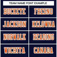 Navy Orange-White Classic Style Authentic Football Jersey 3