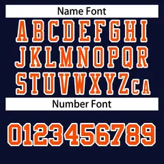 Navy Orange-White Classic Style Authentic Football Jersey 4