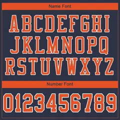Navy Orange-White Classic Style Mesh Football Jersey 3