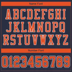 Navy Orange-White Classic Style Mesh Football Jersey 3