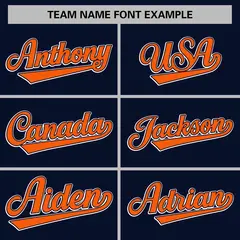Navy Orange-White Color Block Full-Snap Varsity Baseball Bomber Jacket 5