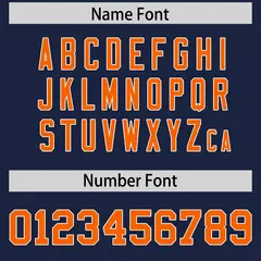 Navy Orange-White Color Block Raglan Sleeves Football Jersey 4
