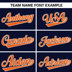 Navy Orange-White Color Block Varsity Letterman Bomber Jacket 5