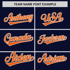 Navy Orange-White Color Block Varsity Letterman Jacket 3