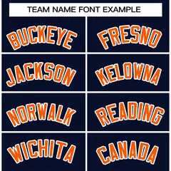 Navy Orange-White Full-Snap Varsity Letterman Jacket 5