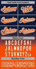 Navy Orange-White Gradient Stripe Fashion Baseball Jersey 3