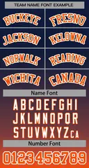 Navy Orange-White Gradient Stripe Fashion Baseball Jersey 3