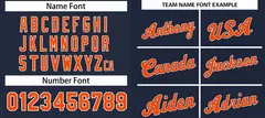 Navy Orange-White Sets Basketball Jersey 4