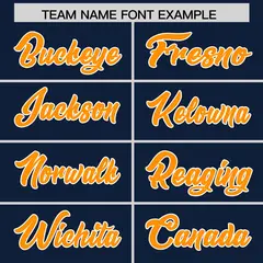 Navy Orange White Side Stripe Authentic Football Jersey 3