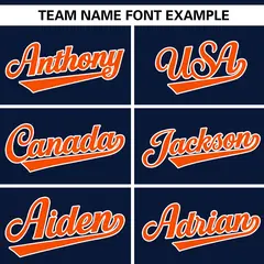 Navy Orange-White Side Two-Tone Authentic Baseball Jersey 3