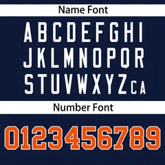 Navy Orange-White Side Two-Tone Authentic Baseball Jersey 4