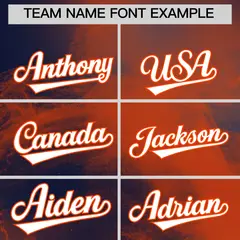 Navy Orange White Skeleton Graffiti Baseball Jersey 3