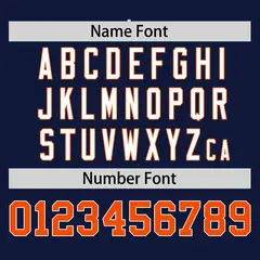 Navy Orange-White Stripe Raglan Two-Button Softball Jersey 4