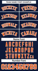 Navy Orange-White Striped Sleeveless Fashion Baseball Jersey 5