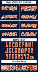 Navy Orange-White Striped Sleeveless Fashion Baseball Jersey 5