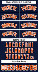 Navy Orange-White Striped Sleeveless Fashion Baseball Jersey 5