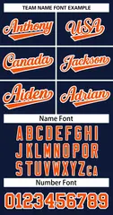 Navy Orange-White Striped Sleeveless Fashion Baseball Jersey 4