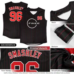Navy Orange-White Striped Sleeveless Fashion Baseball Jersey 5