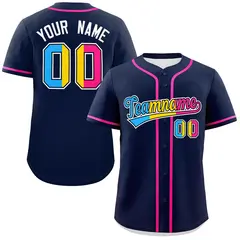 Navy Pansexuality Pride Month Authentic Baseball Jersey