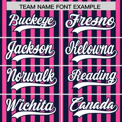 Navy Pink American Flag Graffiti Baseball Jersey 3