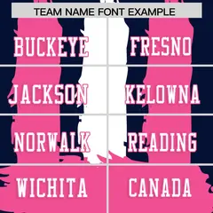 Navy Pink and White Graffiti Flag Football Jersey 3