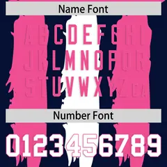Navy Pink and White Graffiti Flag Football Jersey 4