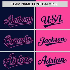 Navy Pink Coconut Tree Split Baseball Jersey 3