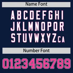 Navy Pink Color Block Authentic Baseball Jersey 4