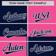 Navy Pink Four Squares Color Block Varsity Letterman Jacket Hoodie 5