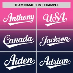 Navy Pink Gradient Authentic Baseball Jersey 3