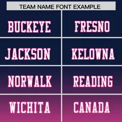 Navy Pink Gradient Fashion Authentic Football Jersey 3