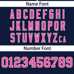 Navy Pink Gradient Ribbed Authentic Baseball Jersey 4