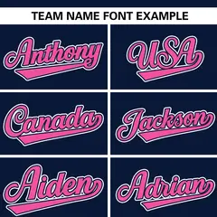 Navy Pink-Gray Stripe Raglan Baseball Jersey 3