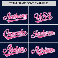 Navy Pink Grid Blur Pattern Baseball Jersey 3