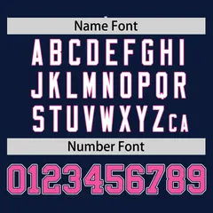 Navy Pink Half Stripe Authentic Baseball Jersey 4
