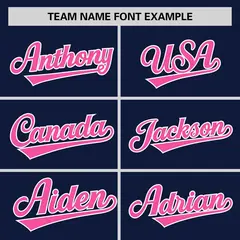 Navy Pink Horizontal Stripe Pullover Baseball Jersey 3