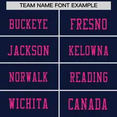 Navy Pink Sequin Lettering Football Jersey 3