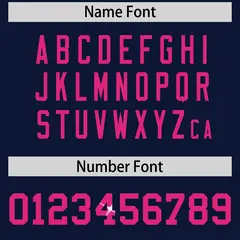 Navy Pink Sequin Lettering Football Jersey 4