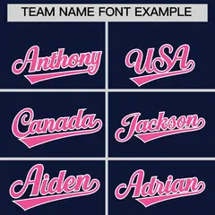 Navy Pink Side Camo Baseball Jersey 3