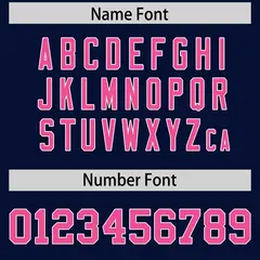 Navy Pink Star Pattern Raglan Sleeves Football Jersey 4