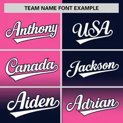 Navy Pink Symmetrical Gradient Authentic Baseball Jersey 3