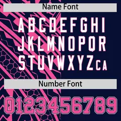 Navy Pink Tribal Split Baseball Jersey 4
