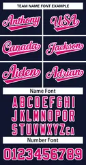 Navy Pink-White Classic Basketball Jersey 3