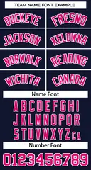Navy Pink-White Classic Basketball Jersey 2