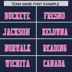 Navy Pink-White Color Block Raglan Sleeves Football Jersey 3