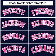Navy Pink-White Varsity Full-Snap Letterman Jacket 3