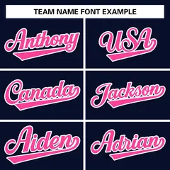 Navy Pink-White Varsity Full-Snap Letterman Jacket 5